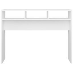Berkfield Home Console Table White 105x30x80 cm Engineered Wood - Size: 105 x 30 x 80 cm - thumbnail 5
