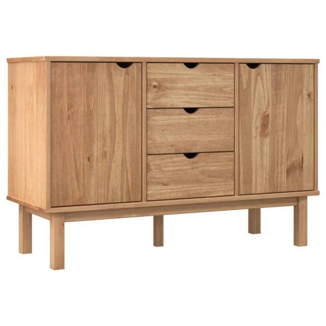 Berkfield Home Sideboard OTTA 113.5x43x73 cm Solid Wood Pine in Brown - image 1