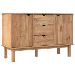Berkfield Home Sideboard OTTA 113.5x43x73 cm Solid Wood Pine in Brown