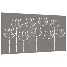 Berkfield Home Garden Wall Decoration 105x55 cm Corten Steel Flower Design in Brown - thumbnail 3
