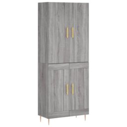 Berkfield Home Highboard Grey Sonoma 69.5x34x180 cm Engineered Wood - thumbnail 2
