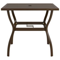 Berkfield Home Garden Table Brown 81.5x81.5x72 cm Steel - thumbnail 2