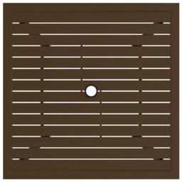Berkfield Home Garden Table Brown 81.5x81.5x72 cm Steel - thumbnail 3