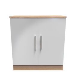 Ready Assembled 2 U Trent 2 Door Cabinet (Ready Assembled) in Grey - thumbnail 1
