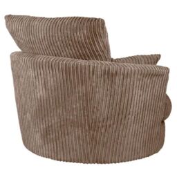SquareBoxx Lennox Swivel Chair in Light Brown - thumbnail 4
