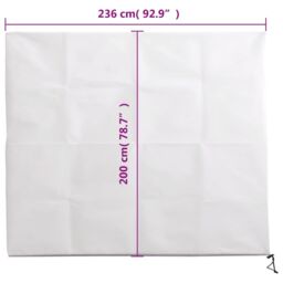 Berkfield Home Plant Fleece Cover with Zip 70 g/m¬≤ 2.36x2 m in White - thumbnail 9