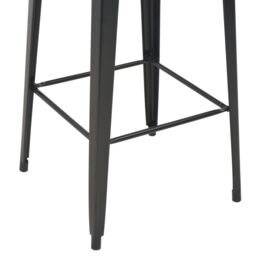 Berkfield Home Bar Table Black 60x60x108 cm Solid Pine Wood Steel - Size: 60 x 60 x 108 cm - thumbnail 5