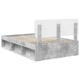 Berkfield Home Bed Frame with Headboard Concerte 120 x 200 cm Solid Pine Wood in Grey - thumbnail 9
