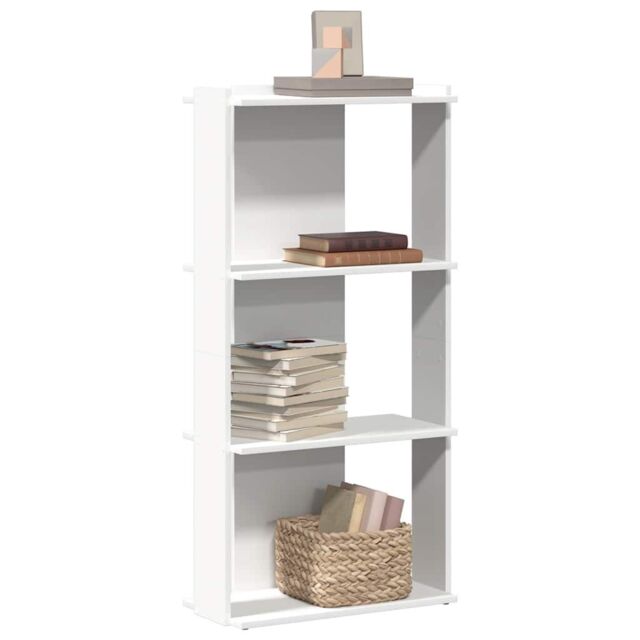 Berkfield Home Bookcase 3-Tier White 60x30x120 cm Engineered Wood - Size: 60 x 30 x 120 cm - image 1