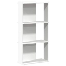 Berkfield Home Bookcase 3-Tier White 60x30x120 cm Engineered Wood - Size: 60 x 30 x 120 cm - thumbnail 2