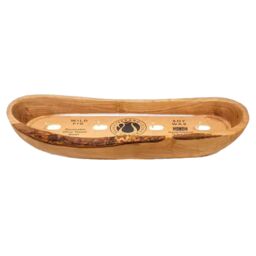 Verano Spanish Ceramics Home Fragrance Olive Wood Boat Soy Wax Candle 35cm Wild Fig in Brown - thumbnail 3