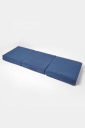 Homescapes Quilted Cotton 3 Seater Orthopaedic Booster Cushion Cover in Navy - thumbnail 5