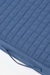 Homescapes Quilted Cotton 3 Seater Orthopaedic Booster Cushion Cover in Navy - thumbnail 6
