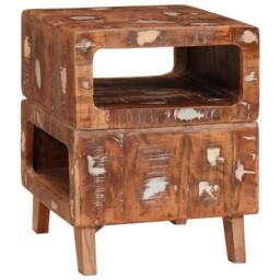 Berkfield Home Stylish End Tables Multicolour 40 x 40 x 49 cm Solid reclaimed wood