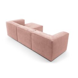 Abakus Direct Doris Corner Sofa in Pink Cord Chenille - thumbnail 4