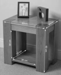 Thats Furniture Kuba Solid Oak Lamp Table for Living Room in Light Oak - thumbnail 5