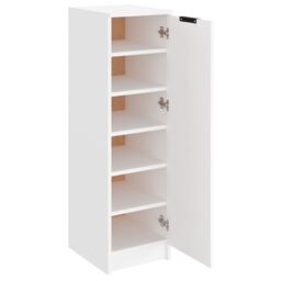 Berkfield Home Shoe Cabinet White 30x35x100 cm Engineered Wood - Size: 30 x 35 x 100 cm - thumbnail 6