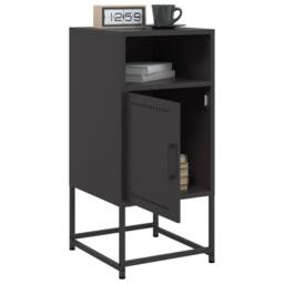Berkfield Home Durable Bedside Cabinets 2 pcs Black 36x39x78 cm Steel - Size: 36 x 39 x 78 cm - thumbnail 1