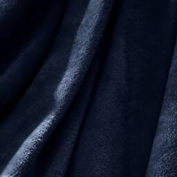 OHS Ultra Soft Blanket Throw Warm Flannel Fleece in Navy - Size: 200 cm x 240 cm - thumbnail 3