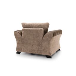 Abakus Direct Farrow Crushed Chenille Armchair in Brown & Beige - thumbnail 5
