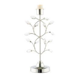 Happy Homewares Modern Tree Branch Designed Table Lamp Base in Plated Polished Chrome in Silver - thumbnail 1