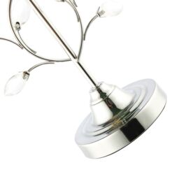 Happy Homewares Modern Tree Branch Designed Table Lamp Base in Plated Polished Chrome in Silver - thumbnail 2