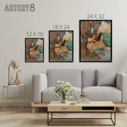 "Artery8 Young Ballet Dancers On Stage Degas Black Framed Canvas Wall Art - Size: W12"" x H16""" - thumbnail 4