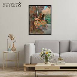 "Artery8 Young Ballet Dancers On Stage Degas Black Framed Canvas Wall Art - Size: W12"" x H16""" - thumbnail 3