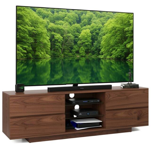 "Centurion Supports AVITUS TV Cabinet for up to 65"" Flat Screen TVs Entertainment TV Unit in Walnut" - image 1