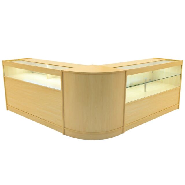 Monstershop Adonis LED Shop Counter Set B1500, C1500 & CM60 - Maple in Beige - image 1
