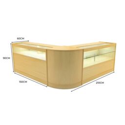Monstershop Adonis LED Shop Counter Set B1500, C1500 & CM60 - Maple in Beige - thumbnail 3