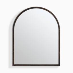 FurnitureboxUK Valerie Walnut Wood Medium 110x80cm Overmantle Arch Mirror - Size: 110x80 cm - thumbnail 3