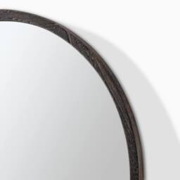 FurnitureboxUK Valerie Walnut Wood Medium 110x80cm Overmantle Arch Mirror - Size: 110x80 cm - thumbnail 6