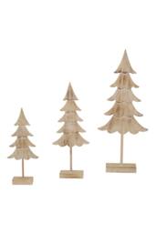 KDMD Large Rustic Fir Tree on Stand - Natural Holiday Decor in Light Brown - thumbnail 3
