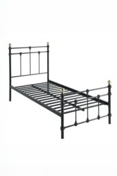 SlumberWorx Bayford Traditional Single Metal Bed Frame with Guest Trundle Bed in Black - thumbnail 4