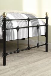 SlumberWorx Bayford Traditional Single Metal Bed Frame with Guest Trundle Bed in Black - thumbnail 3
