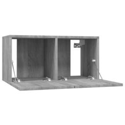 Berkfield Home Wall TV Cabinets 4 pcs Grey Sonoma 60x30x30 cm Engineered Wood - Size: 60 x 30 x 30 cm - thumbnail 6