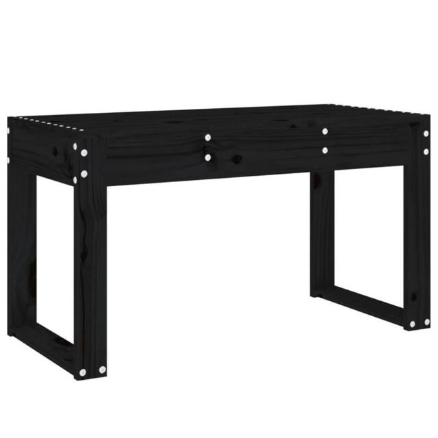 Berkfield Home Garden Bench Black 80x38x45 cm Solid Wood Pine - Size: 80 x 38 x 45 cm - image 1