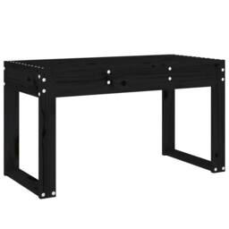 Berkfield Home Garden Bench Black 80x38x45 cm Solid Wood Pine - Size: 80 x 38 x 45 cm