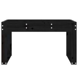Berkfield Home Garden Bench Black 80x38x45 cm Solid Wood Pine - Size: 80 x 38 x 45 cm - thumbnail 3