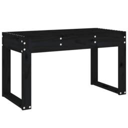Berkfield Home Garden Bench Black 80x38x45 cm Solid Wood Pine - Size: 80 x 38 x 45 cm - thumbnail 5