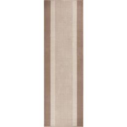 THE RUGS Designer Velours Band Rug Polypropylene Short Pile Rug & Runner in Beige - Size: 120 cm x 170 cm - thumbnail 4