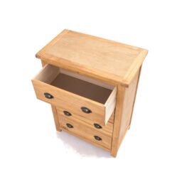Cabinet Bits Lugo 4 Drawer Chest of Drawers Brass Cup Handle in Light Brown - thumbnail 4