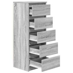 Berkfield Home Sideboard with Drawers Grey Sonoma 37.5x35x99 cm Engineered Wood - thumbnail 5