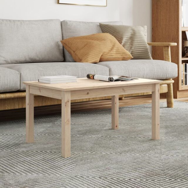 Berkfield Home Coffee Table 80x50x40 cm Solid Wood Pine in Brown - Size: 80 x 50 x 40 cm - image 1