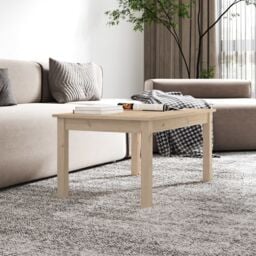 Berkfield Home Coffee Table 80x50x40 cm Solid Wood Pine in Brown - Size: 80 x 50 x 40 cm - thumbnail 5