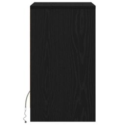 Berkfield Home Bedside Cabinet Black oak 38 x 34 x 61 cm Particle board - thumbnail 7