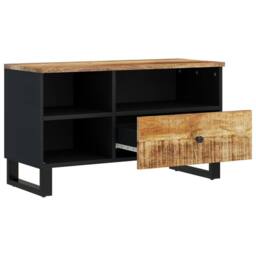 Berkfield Home TV Cabinet 80x33x46 cm Solid Wood Mango&Engineered Wood in Brown - Size: 80 x 33 x 46 cm - thumbnail 3