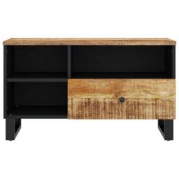 Berkfield Home TV Cabinet 80x33x46 cm Solid Wood Mango&Engineered Wood in Brown - Size: 80 x 33 x 46 cm - thumbnail 4