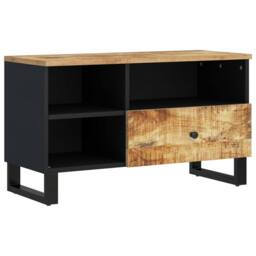 Berkfield Home TV Cabinet 80x33x46 cm Solid Wood Mango&Engineered Wood in Brown - Size: 80 x 33 x 46 cm - thumbnail 2